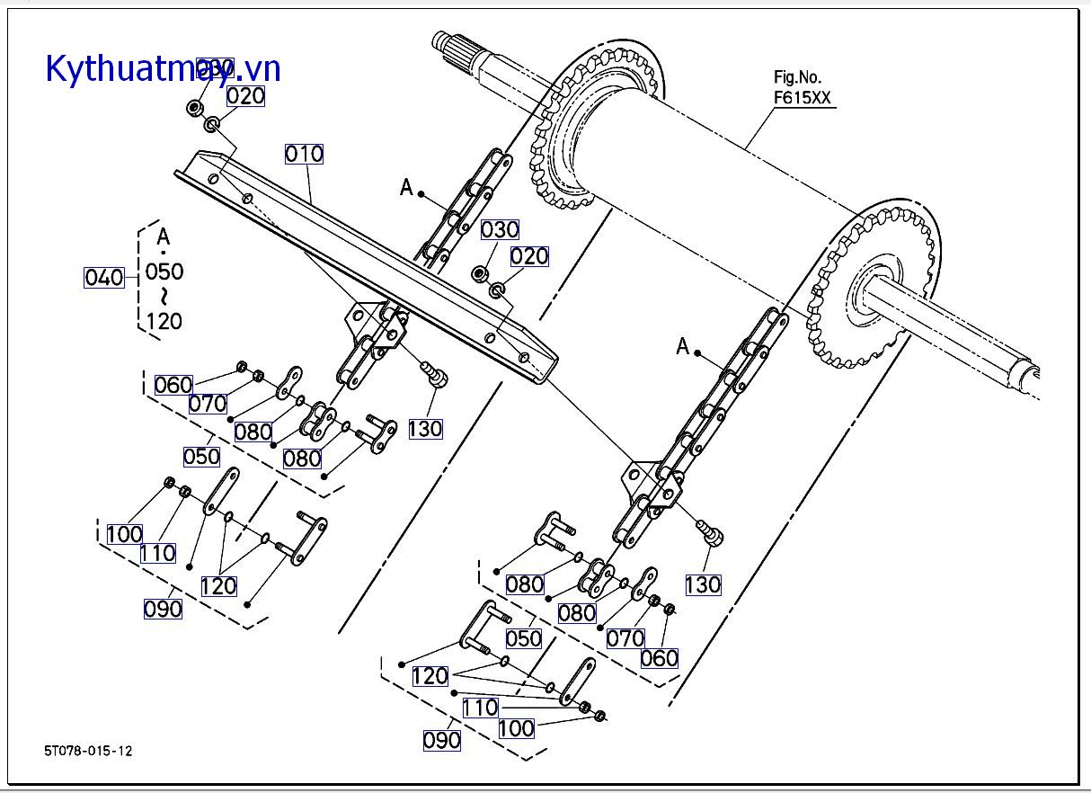 Xích truyền động ống dẫn nhỏ hơn 507066